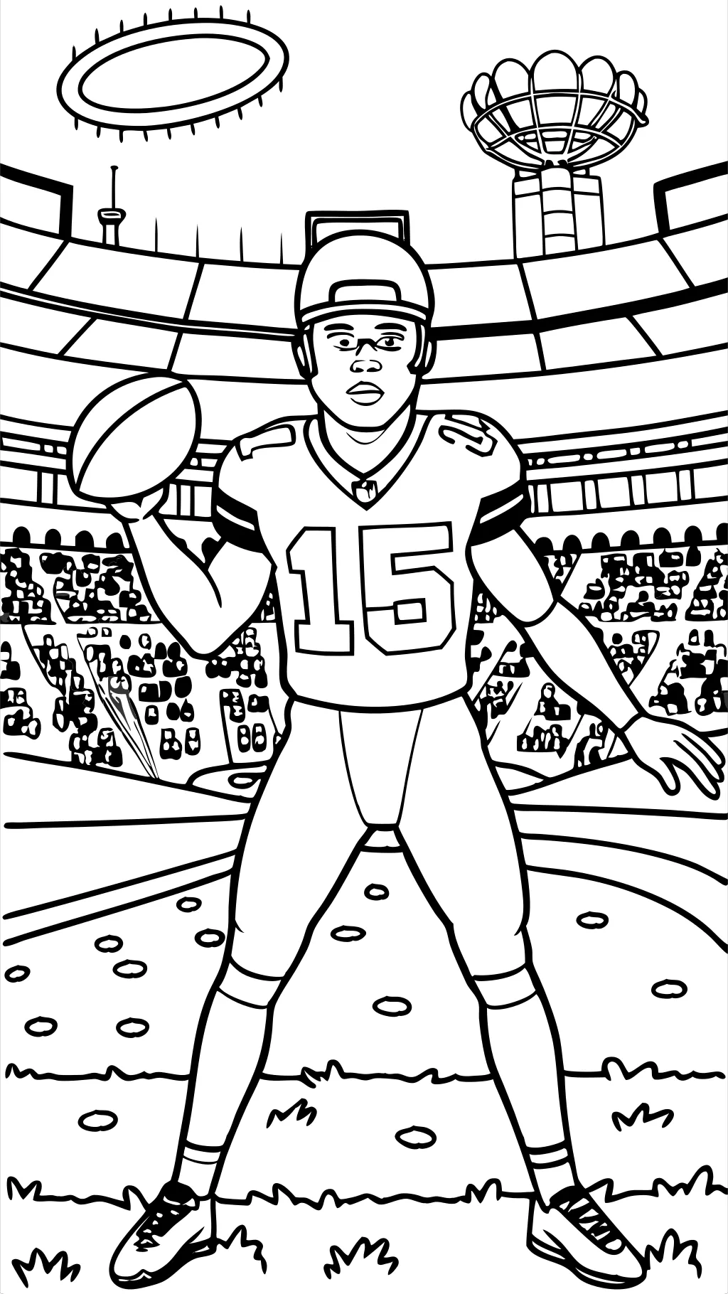 coloriage patrick mahomes